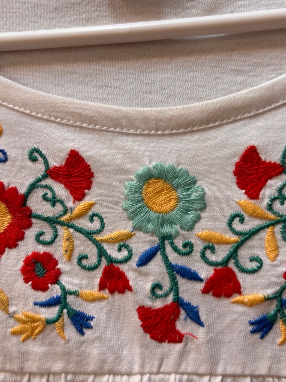 J. Crew Floral Embroidered Cotton T-Shirt Short Sleeve White Size Small - Picture 4 of 10